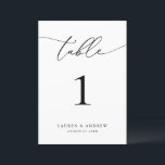 Black and White Wedding Event Table Number<br><div class="desc">(**PLEASE NOTE: To order,  simply adjust your table number (and name/date) and add each number to your cart separately. Then check out once you are finished.) Beautiful,  elegant,  modern and minimalist,  table number card. Fully customizable with your names (or Event Name) and Date.</div>