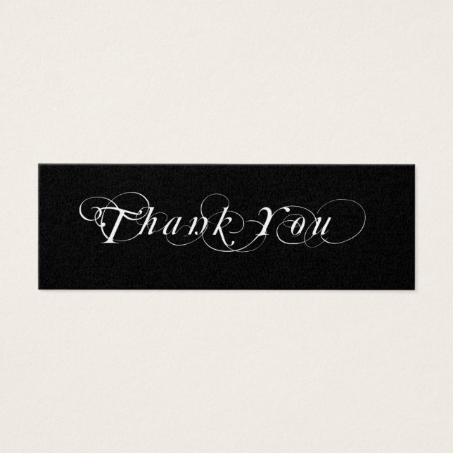 Black and white Wedding favour Gift tag (Front)
