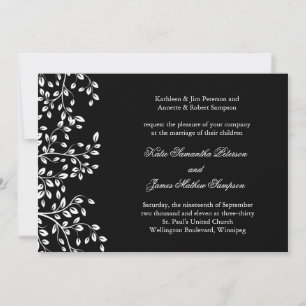 Black and White Wedding Invitation
