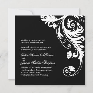Black and White Wedding Invitations