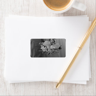 Black and White Wedding Label