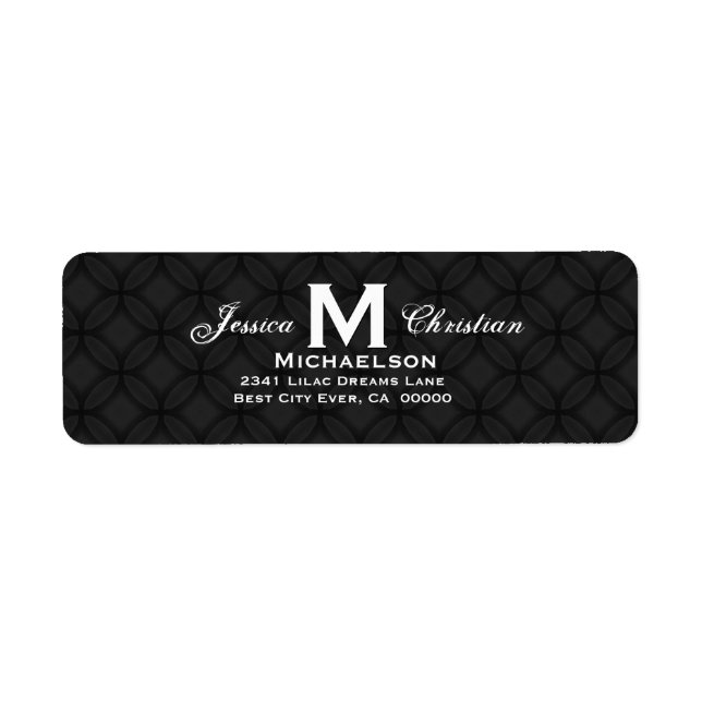 Black and White Wedding Monogram M Personalized 01 (Front)