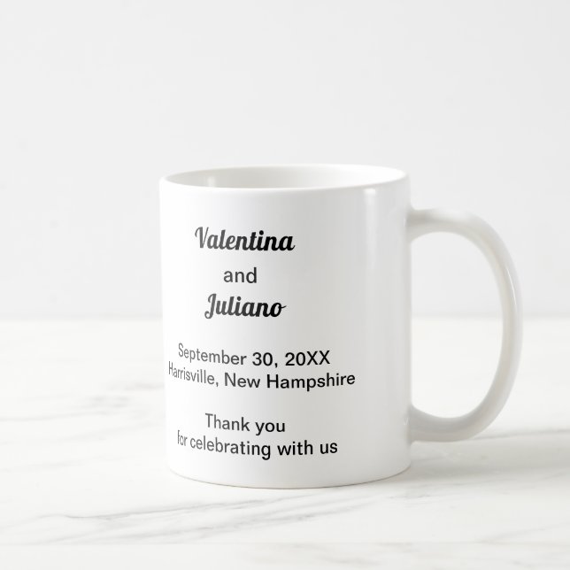 Black and White Wedding Mug (Right)
