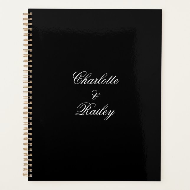 Black and White Wedding Planner (Front)