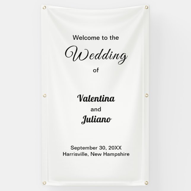 Black and White Wedding Portrait Banner (Vertical)