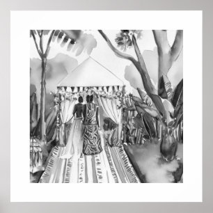 Black and White Wedding Poster