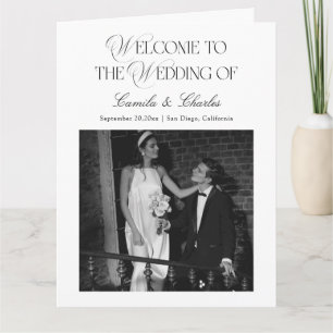 Black and White Wedding Program