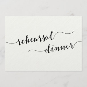 Black And White Wedding Rehearsal Dinner Invites