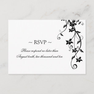 Black and White Wedding Reply Cards