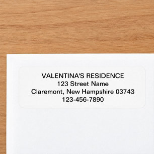 Black and White Wedding Return Address Labels