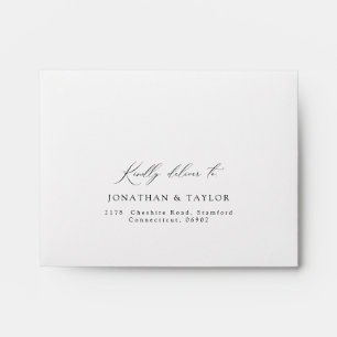 Black and White Wedding RSVP Envelope