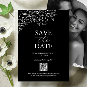Black And White Wedding Save The Dates Date