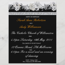 Black and white wedding set (Invitation)