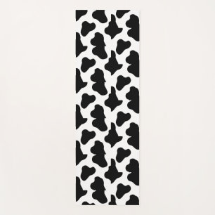 Black and White western faux cowhide Yoga Mat