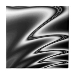 Black and White Wiggle Tile