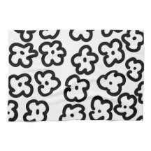 Black And White Wildflower Modern Trendy Design