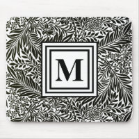 Black and White William Morris Monogram Initial