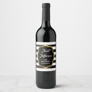 Black and White Wine Label