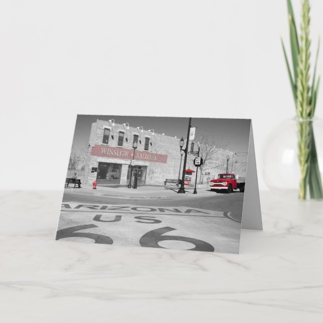 Black and White Winslow Arizona Photo Template (Front)