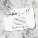 Black And White Wishing Well Wedding Enclosure Card<br><div class="desc">This elegant black and white wedding wishing well enclosure card can be personalized with your special message and names! Designed by Thisisnotme©</div>