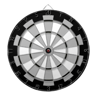 Black and White with Grey Stack Regulation  Dartboard