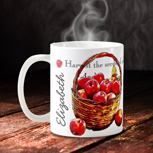 Black and White with Red Apples Inspirational Mug (Creator Uploaded)