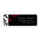 Black and White with Red Reverse Swirl
