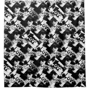 Black and white with spots pattern of love