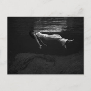 Black and White Woman in the Water Photograph Postcard