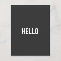 Black and White Word Art Typography Design - HELLO