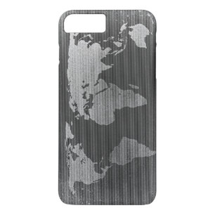Black and white world map Case-Mate iPhone case