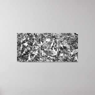 BLACK AND WHITE XII - Action painting -Abstract- Canvas Print
