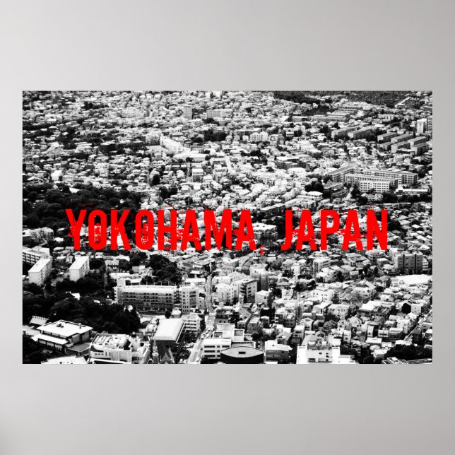 Black and White Yokohama Poster (Front)