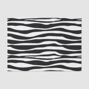 Black and White Zebra Animal Print Tissue Paper