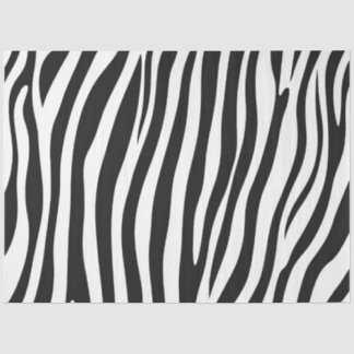 Black and White Zebra Animal Print Tissue Paper