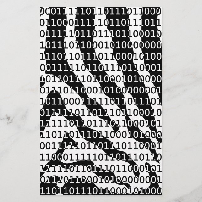 Black and White Zebra Binary Code (Front)
