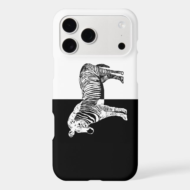 Black and white zebra Case-Mate iPhone case (Back)