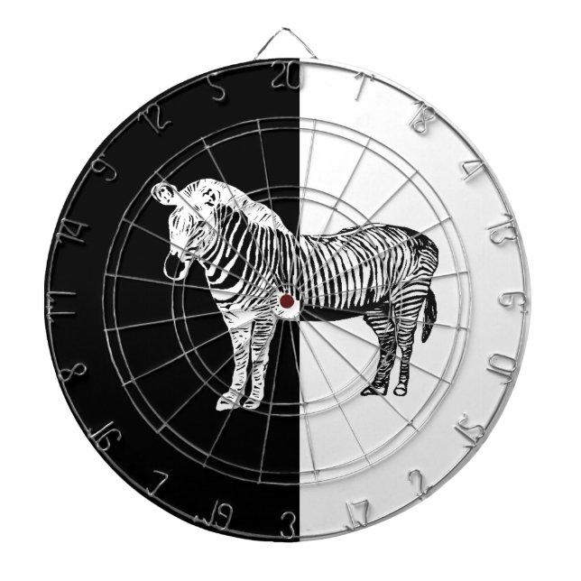 Black and white zebra dartboard (Front)