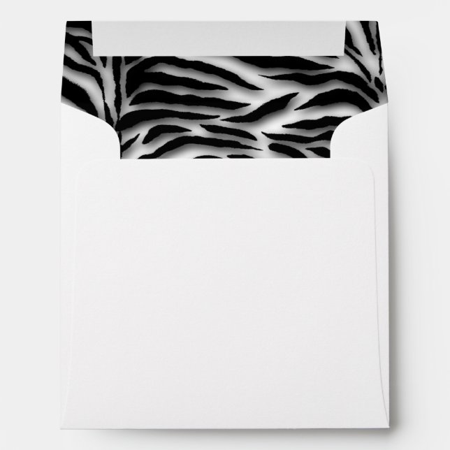 Black and White Zebra Envelope (Back (Bottom))