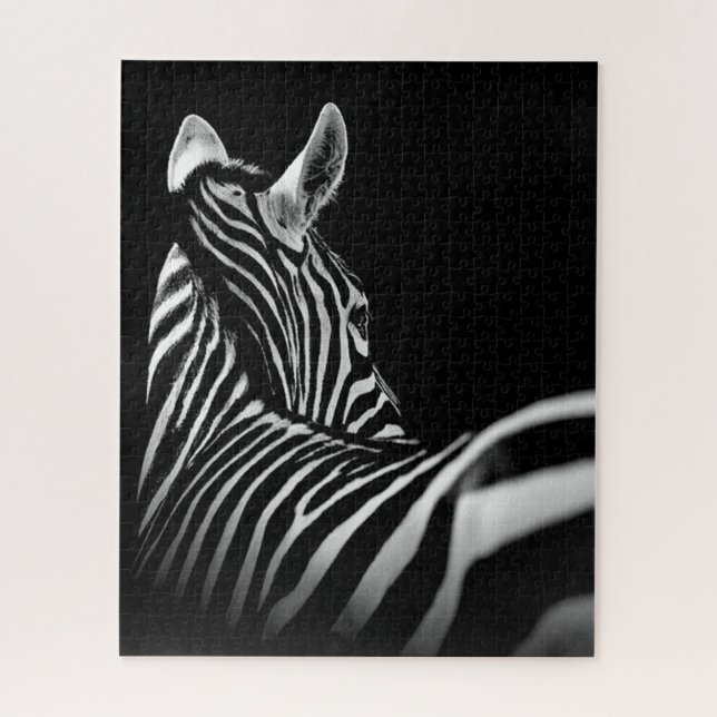 black and white zebra jigsaw puzzle (Vertical)