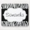 Black and White Zebra Personalized