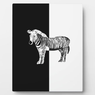 Black and white zebra plaque