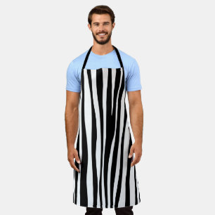 Black and White Zebra Print Apron