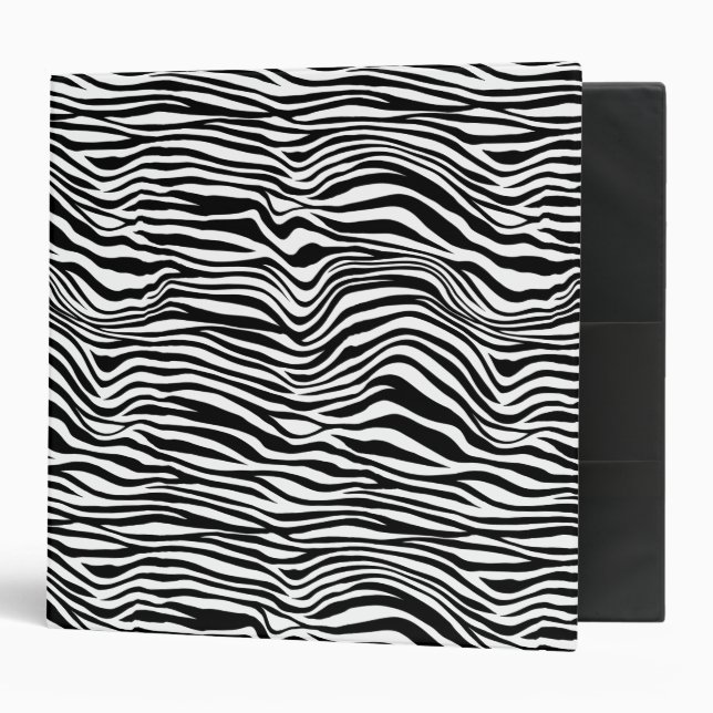 Black and White Zebra Print Binder (Front/Inside)