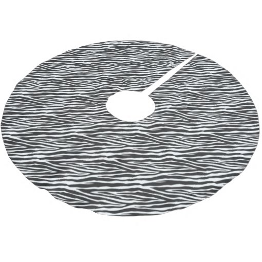 Black and White Zebra Print Brushed Polyester Tree Skirt Zazzle