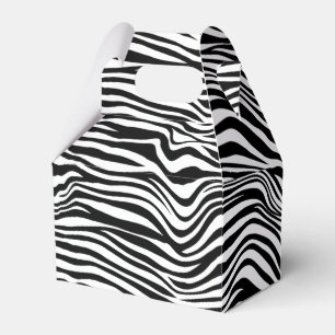 Black and White Zebra Print Favor Box