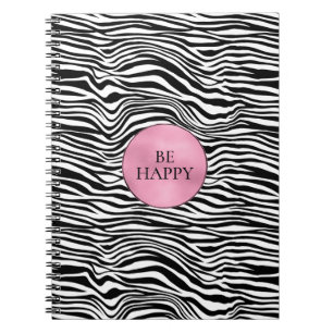 Black and White Zebra Print Notebook