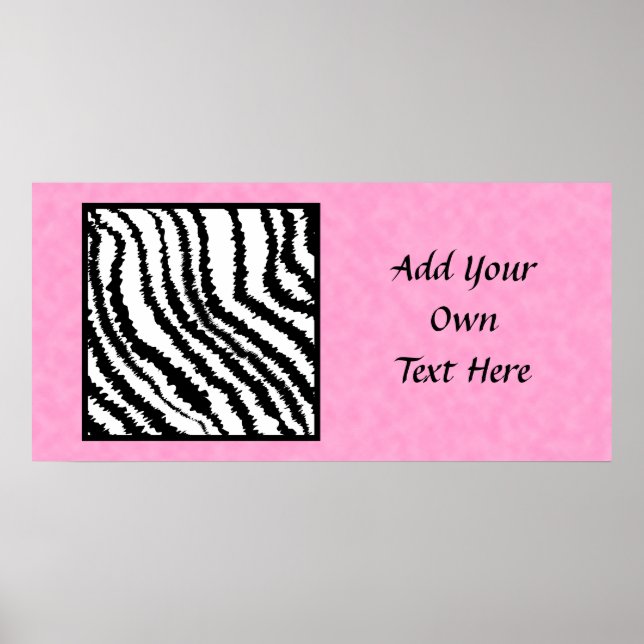 Black and White Zebra Print Pattern. (Front)