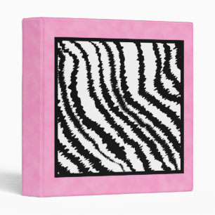 Black and White Zebra Print Pattern. Binder