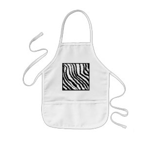 Black and White Zebra Print Pattern. Kids Apron